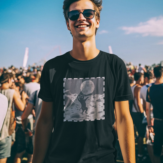 Cool t-shirt with print at the festival