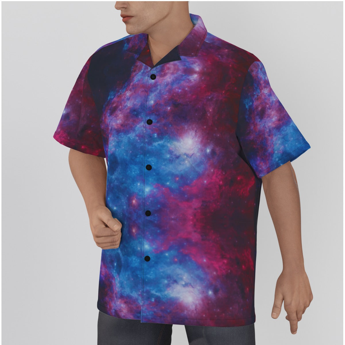 Red Galaxy Men's Hawaiian Shirt