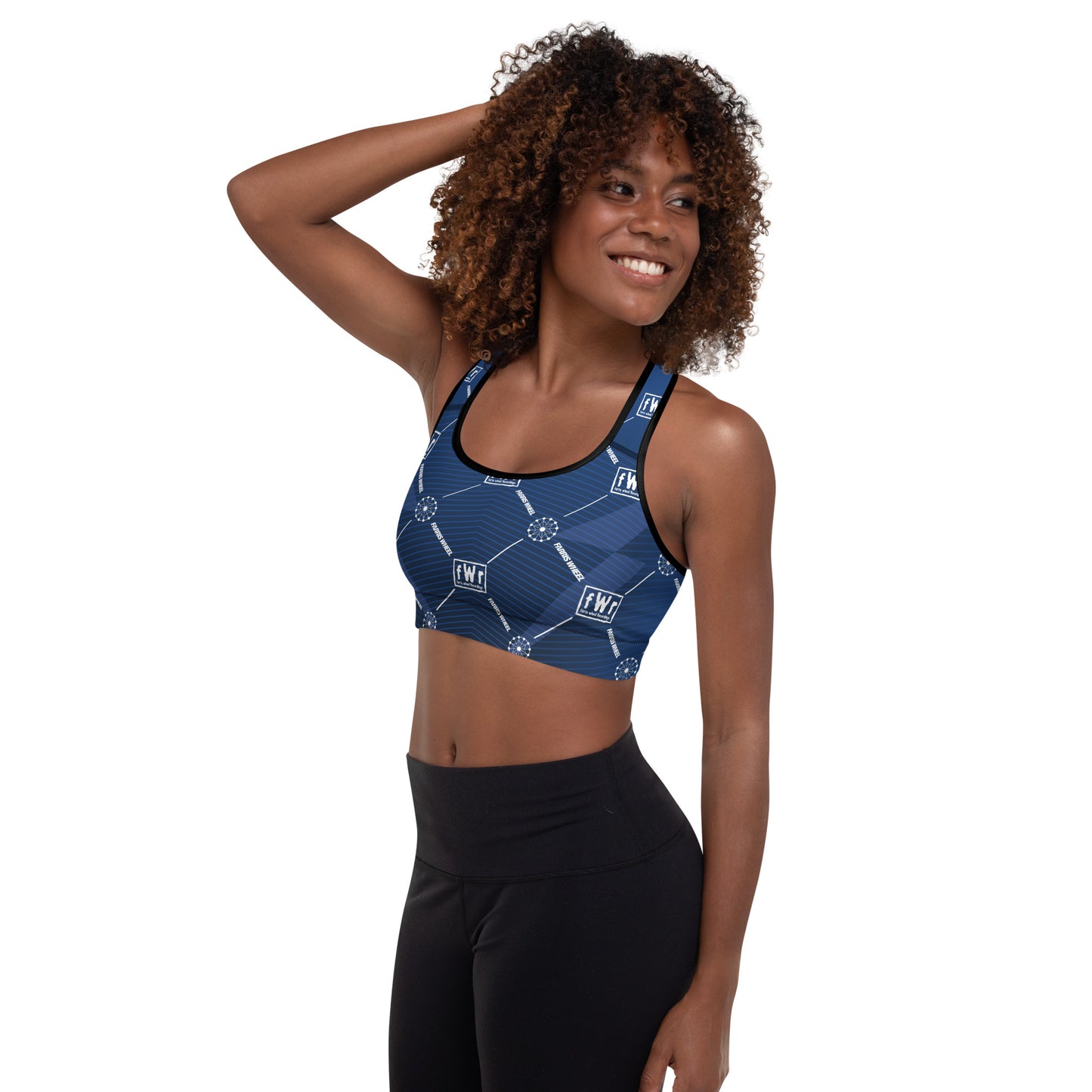 Farris Wheel fWr Flex Blue Padded Sports Bra