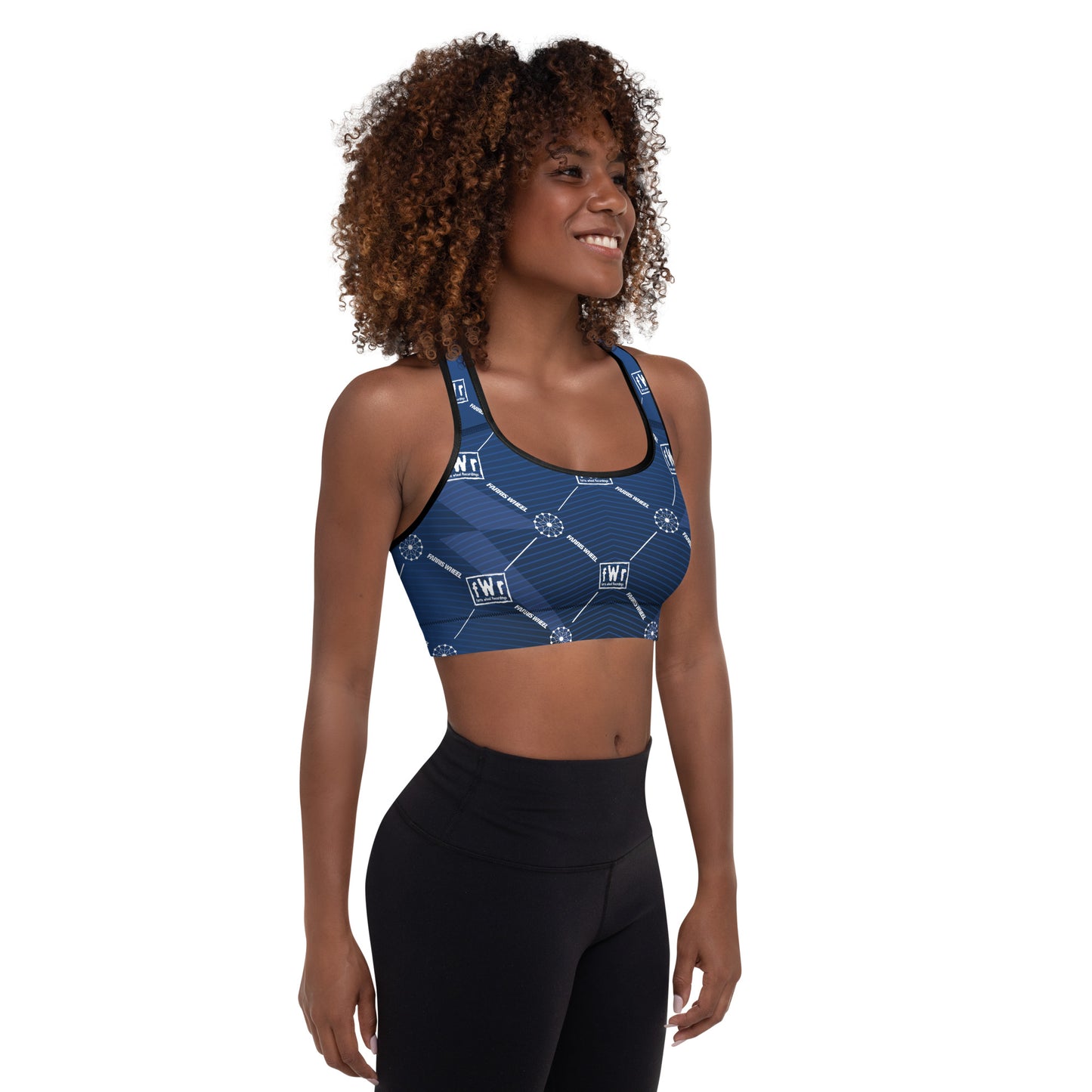 Farris Wheel fWr Flex Blue Padded Sports Bra