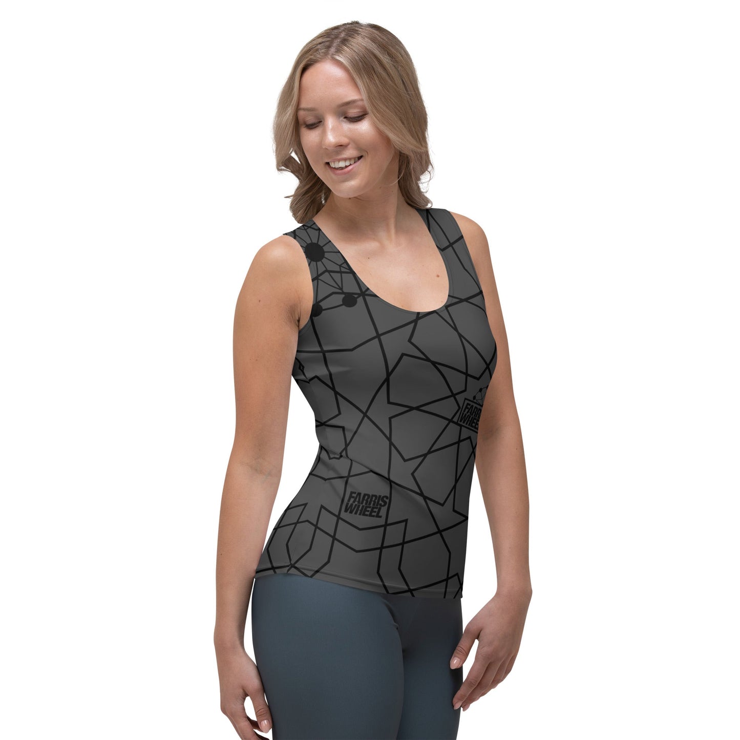 Farris Wheel Womens Grey Star Tank Top - BeExtra! Apparel & More