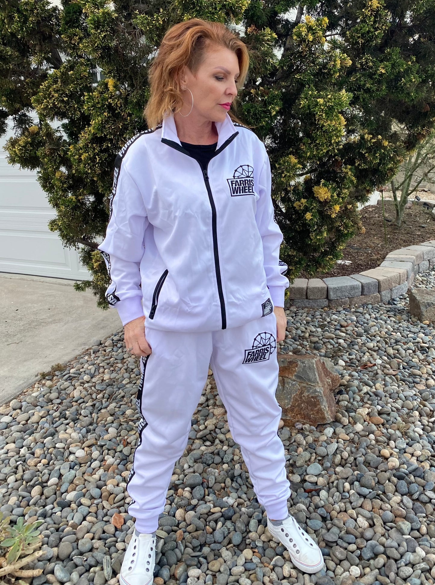 Farris Wheel Streetwear Unisex White Tracksuit - BeExtra! Apparel & More
