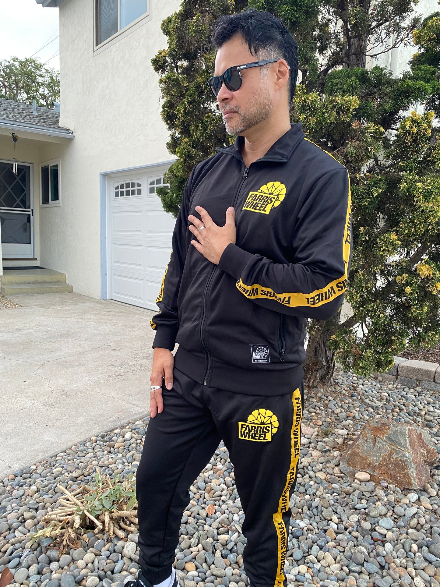 Farris Wheel Streetwear Unisex Black Tracksuit