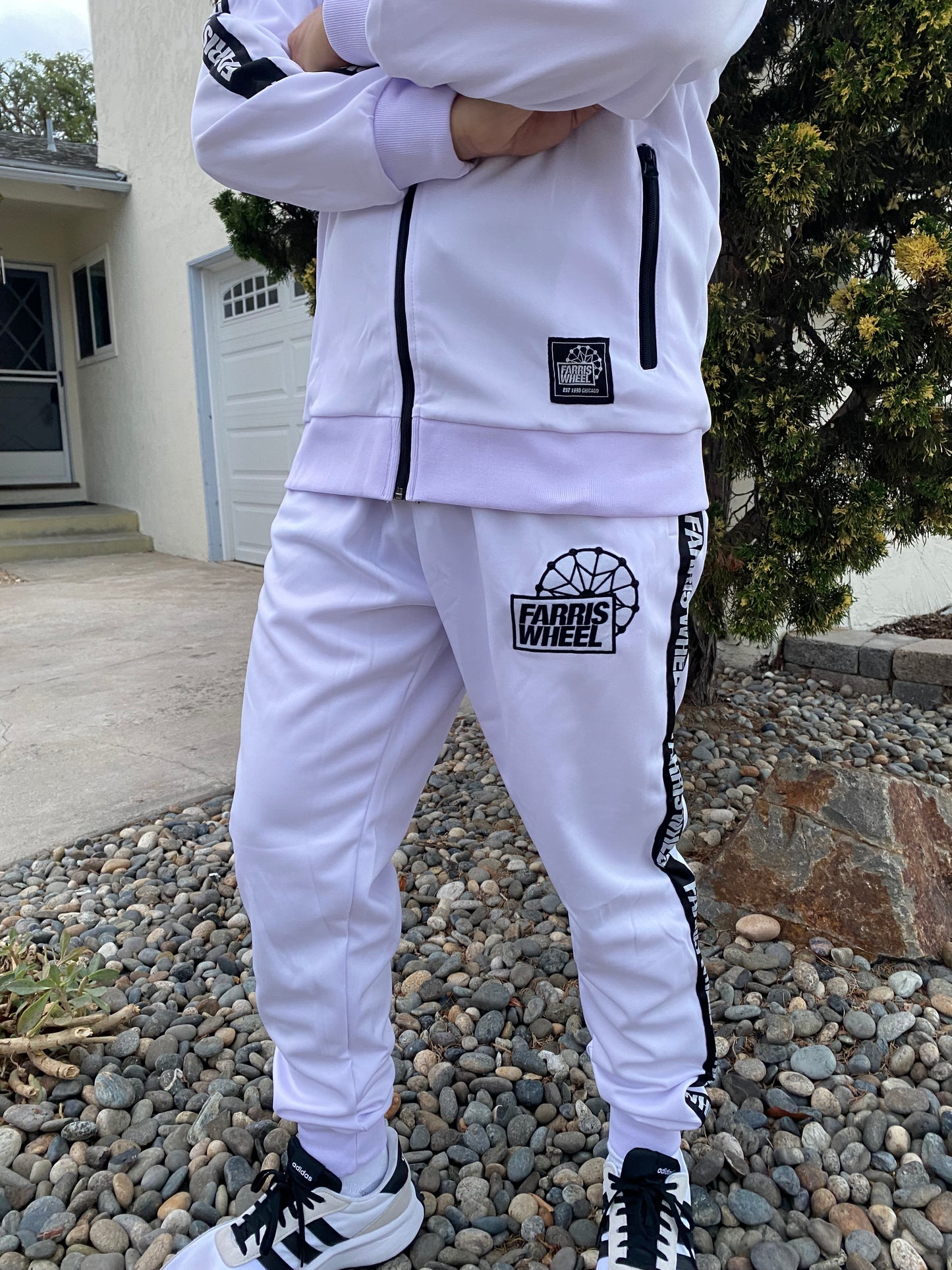 Farris Wheel Streetwear Unisex White Tracksuit - BeExtra! Apparel & More