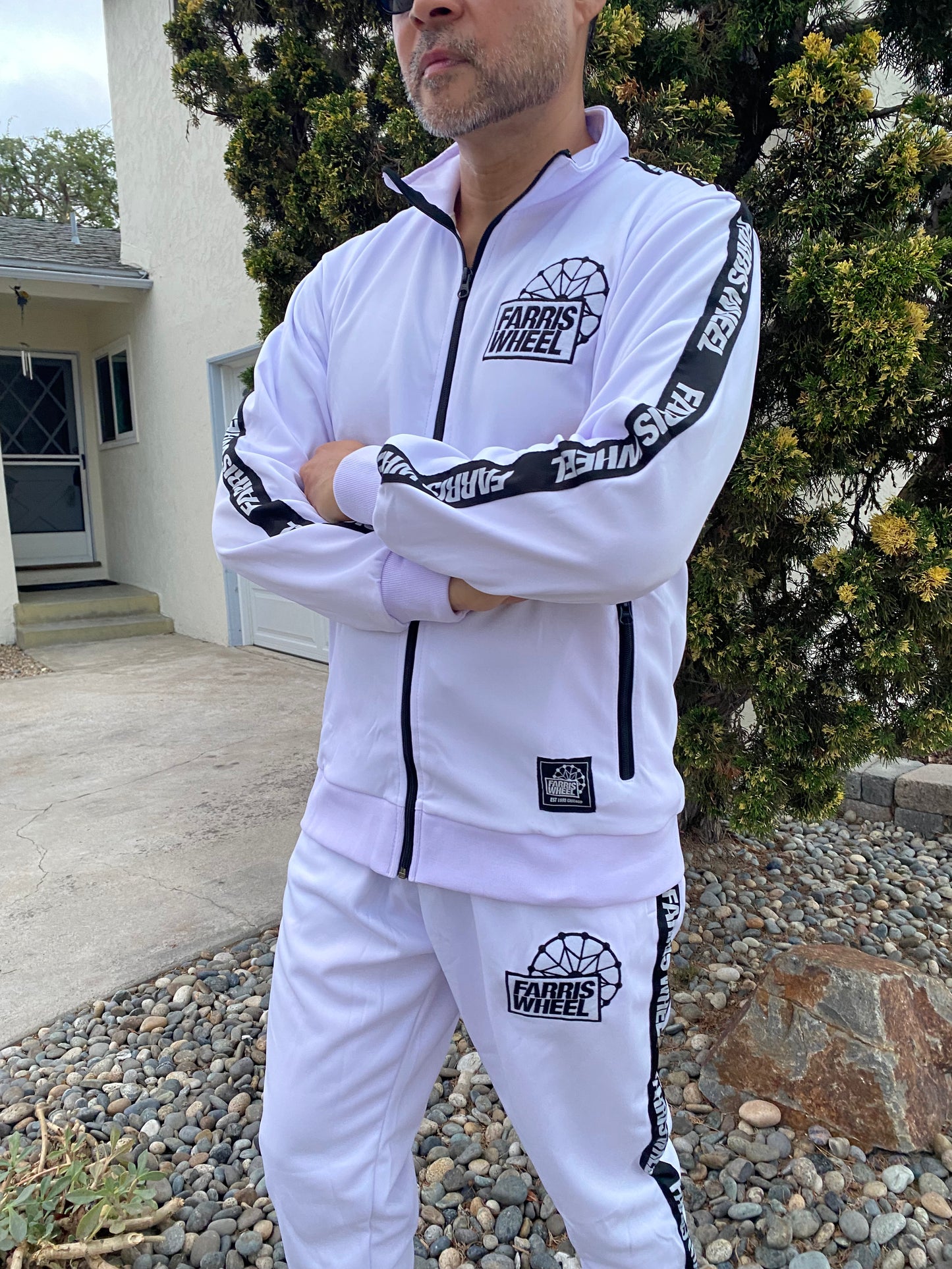 Farris Wheel Streetwear Unisex White Tracksuit - BeExtra! Apparel & More