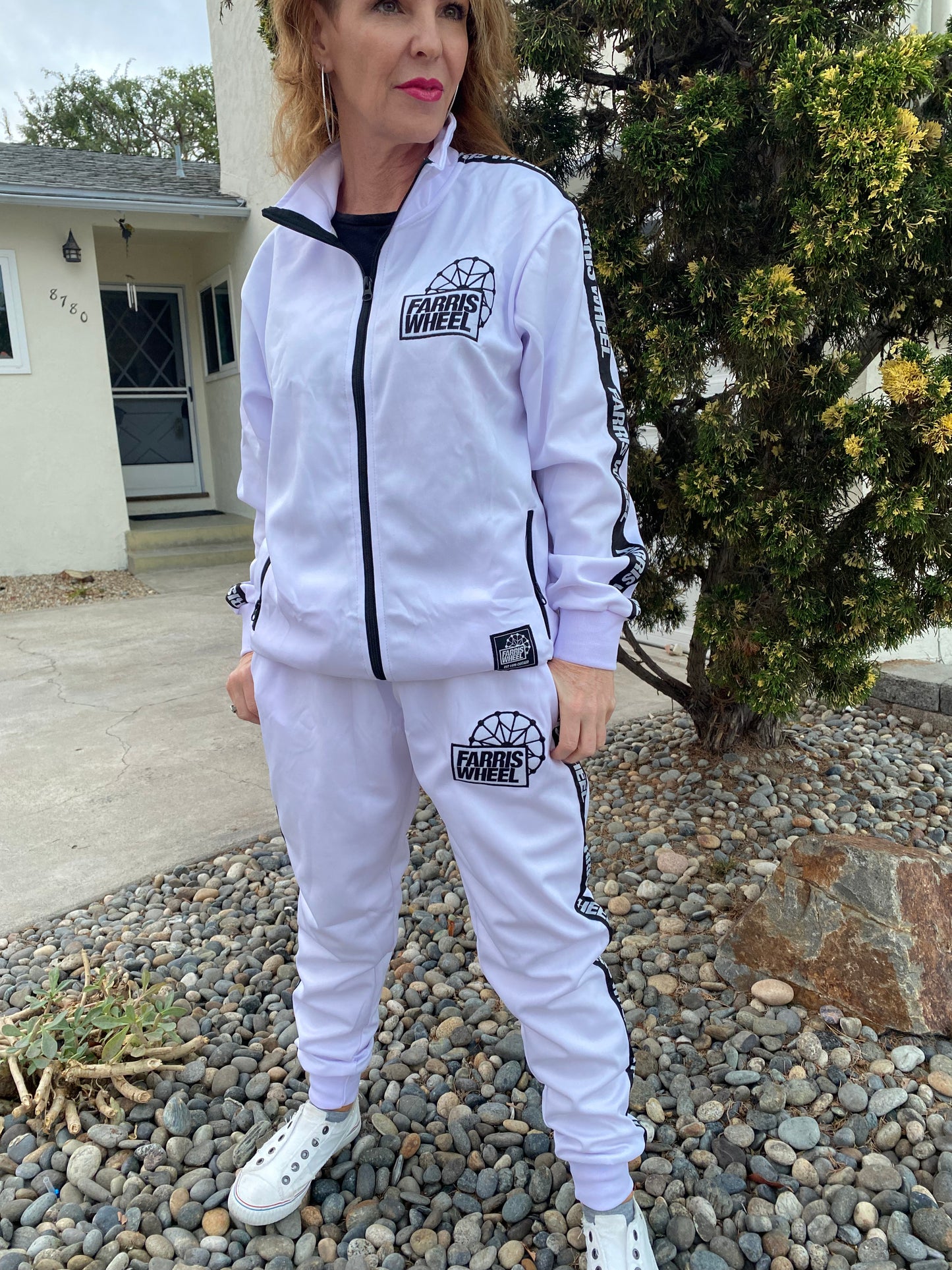 Farris Wheel Streetwear Unisex White Tracksuit - BeExtra! Apparel & More