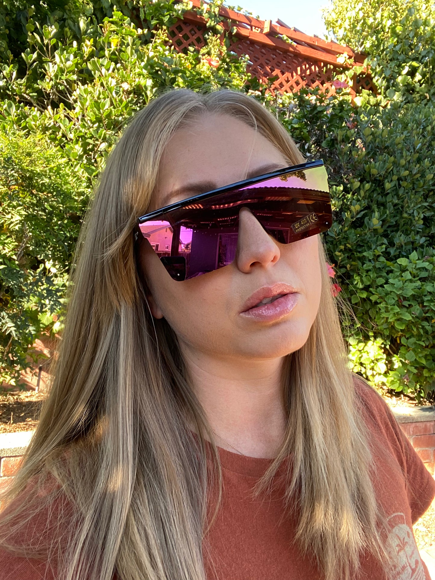 Farris wheel raver sunglasses pink mirror effect