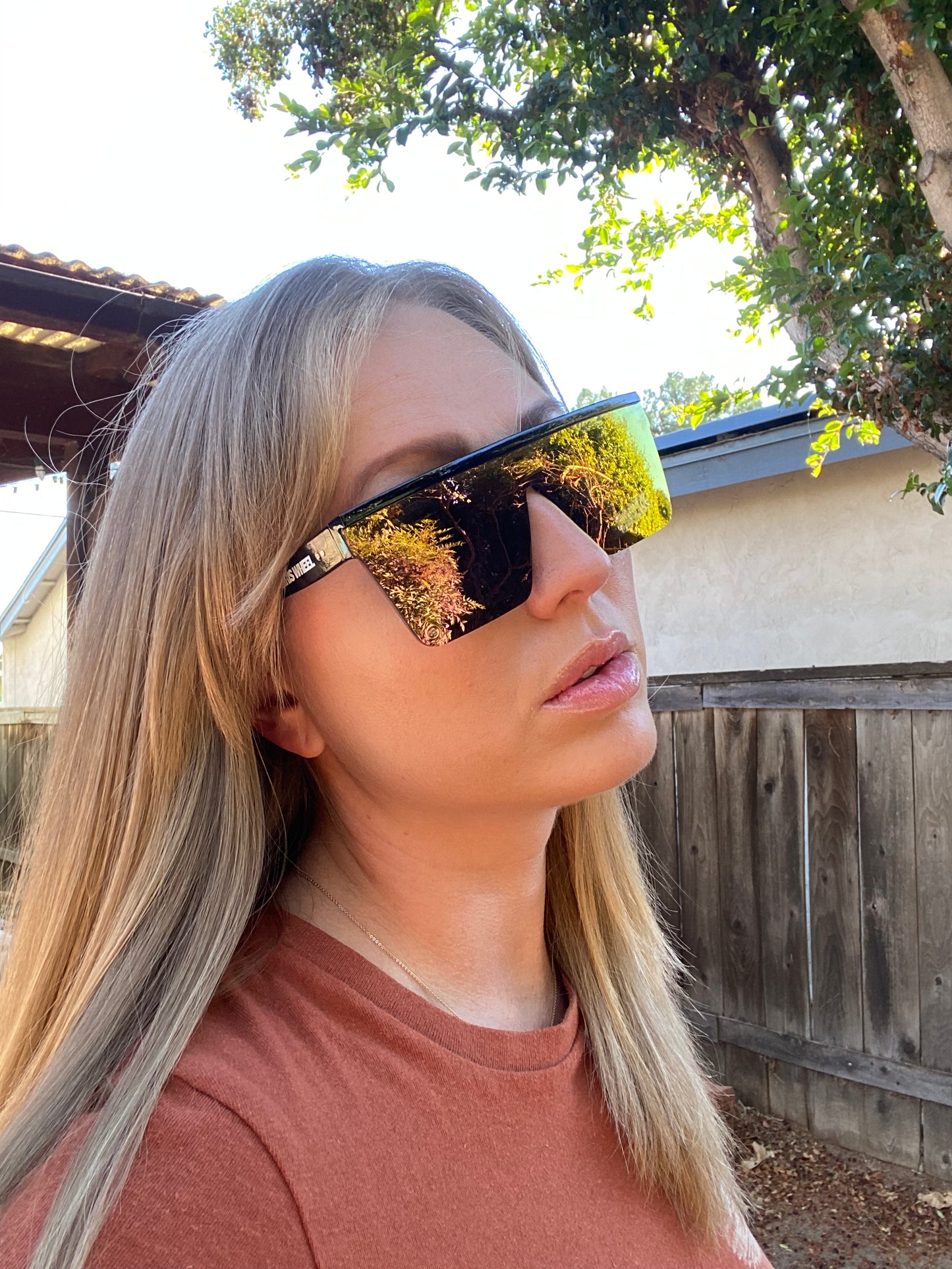 Farris wheel raver sunglasses pink mirror effect
