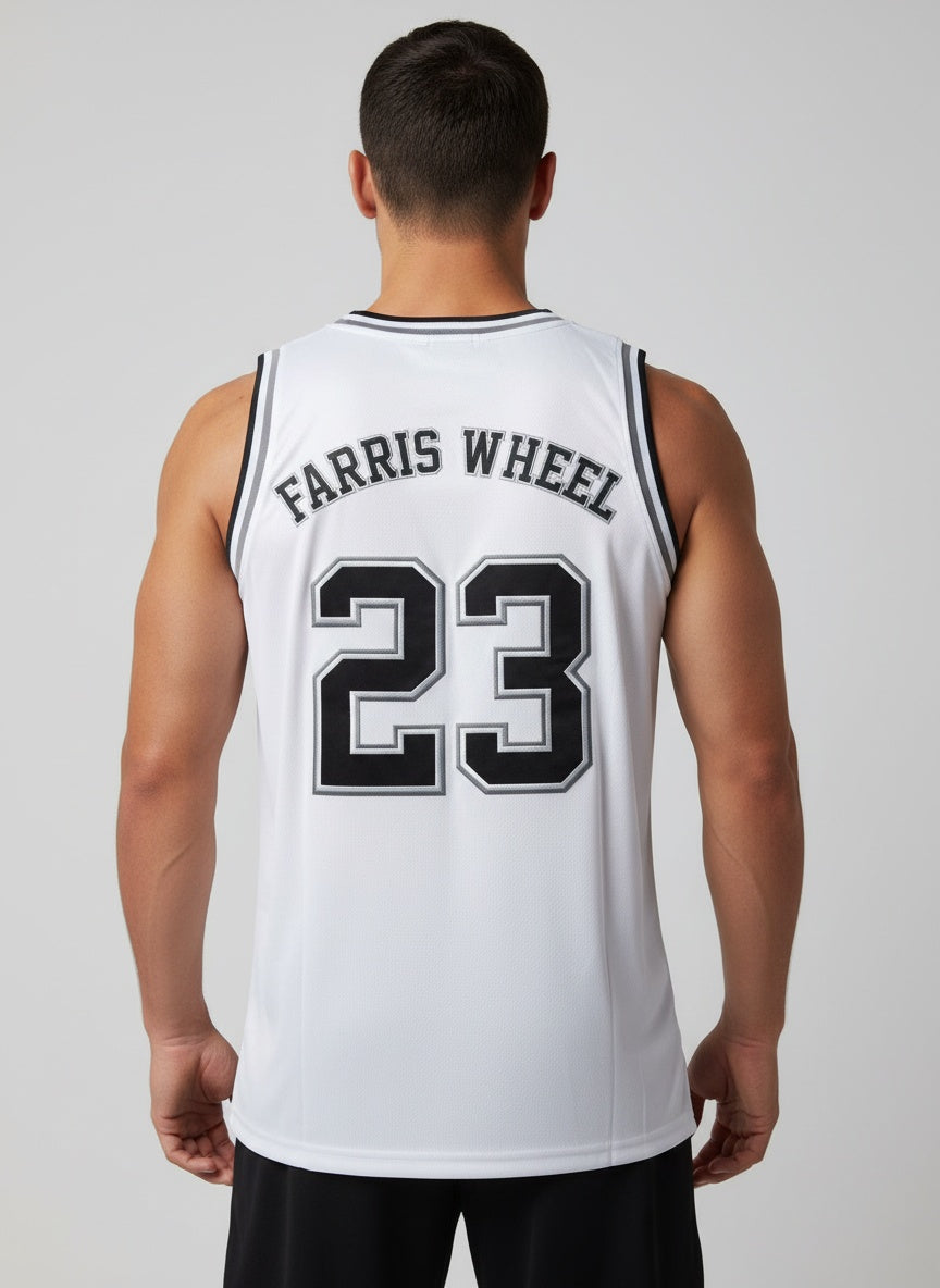 Farris Wheel White Baseball Jersey