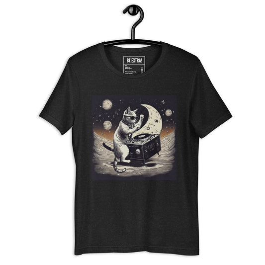 Moon DJ Cat Unisex t-shirt