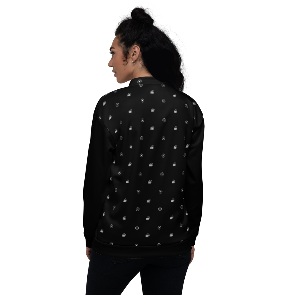 black and white bomber jacket