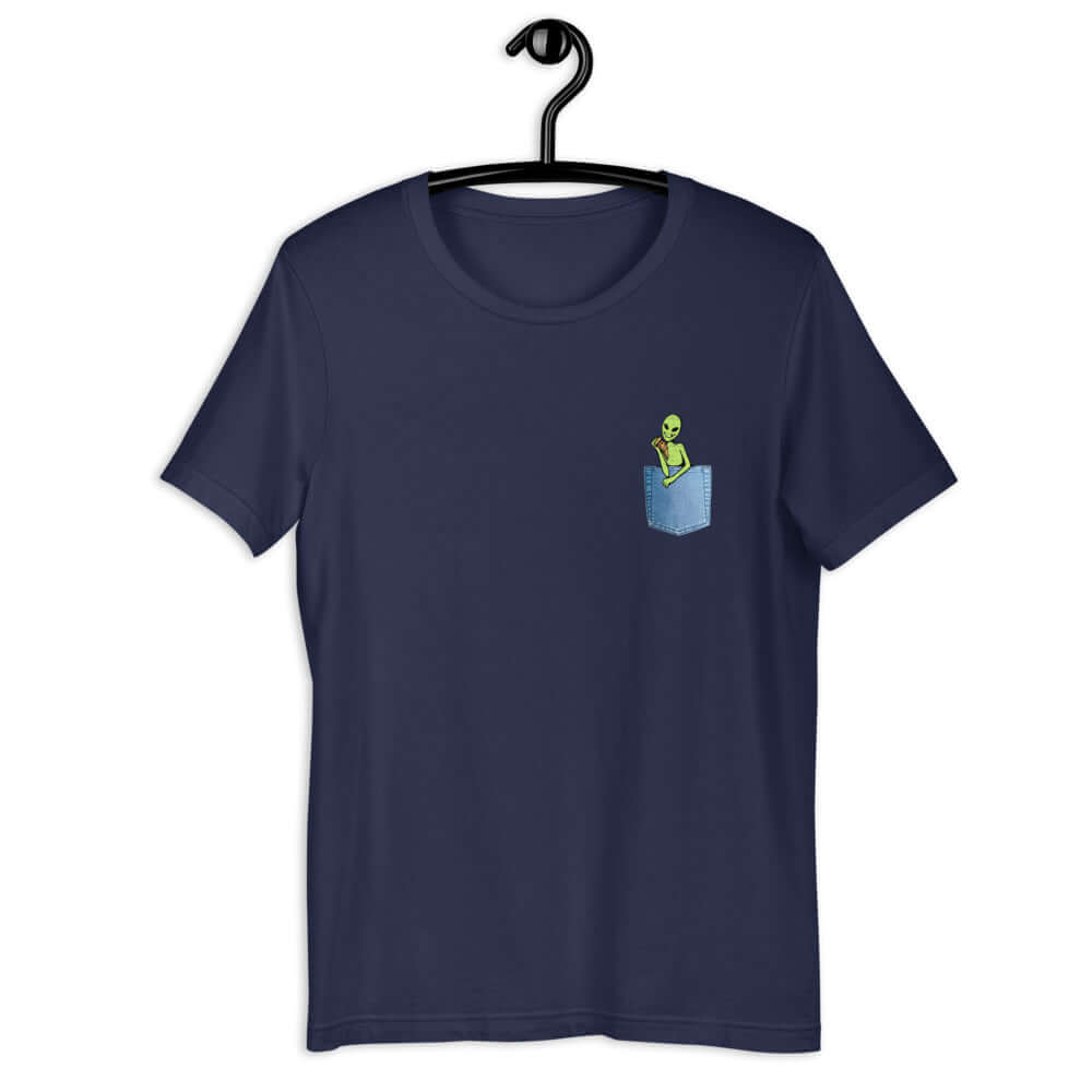 Alien Pizza Pocket Unisex T-Shirt - BeExtra! Apparel & More