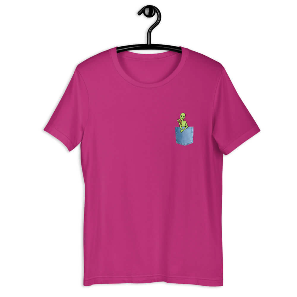 Alien Pizza Pocket Unisex T-Shirt - BeExtra! Apparel & More