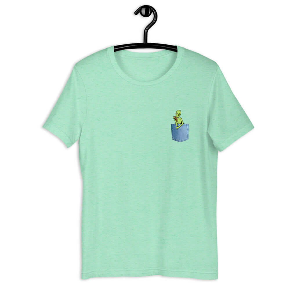 Alien Pizza Pocket Unisex T-Shirt - BeExtra! Apparel & More