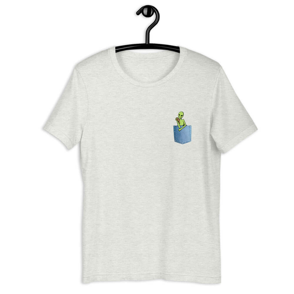 Alien Pizza Pocket Unisex T-Shirt - BeExtra! Apparel & More