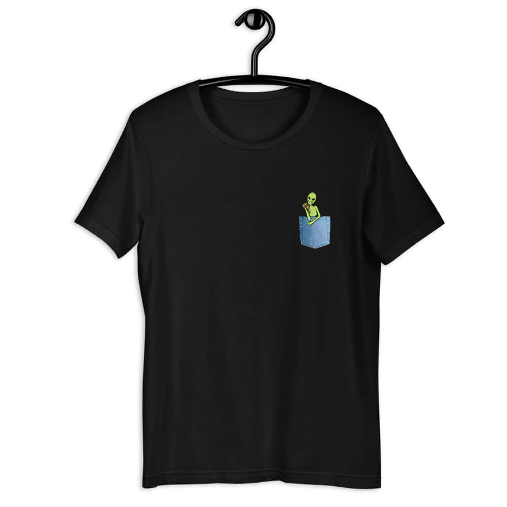 Alien Pizza Pocket Unisex T-Shirt - BeExtra! Apparel & More