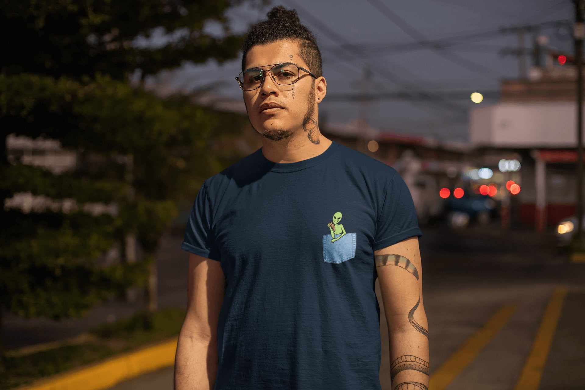 Alien Pizza Pocket Unisex T-Shirt - BeExtra! Apparel & More