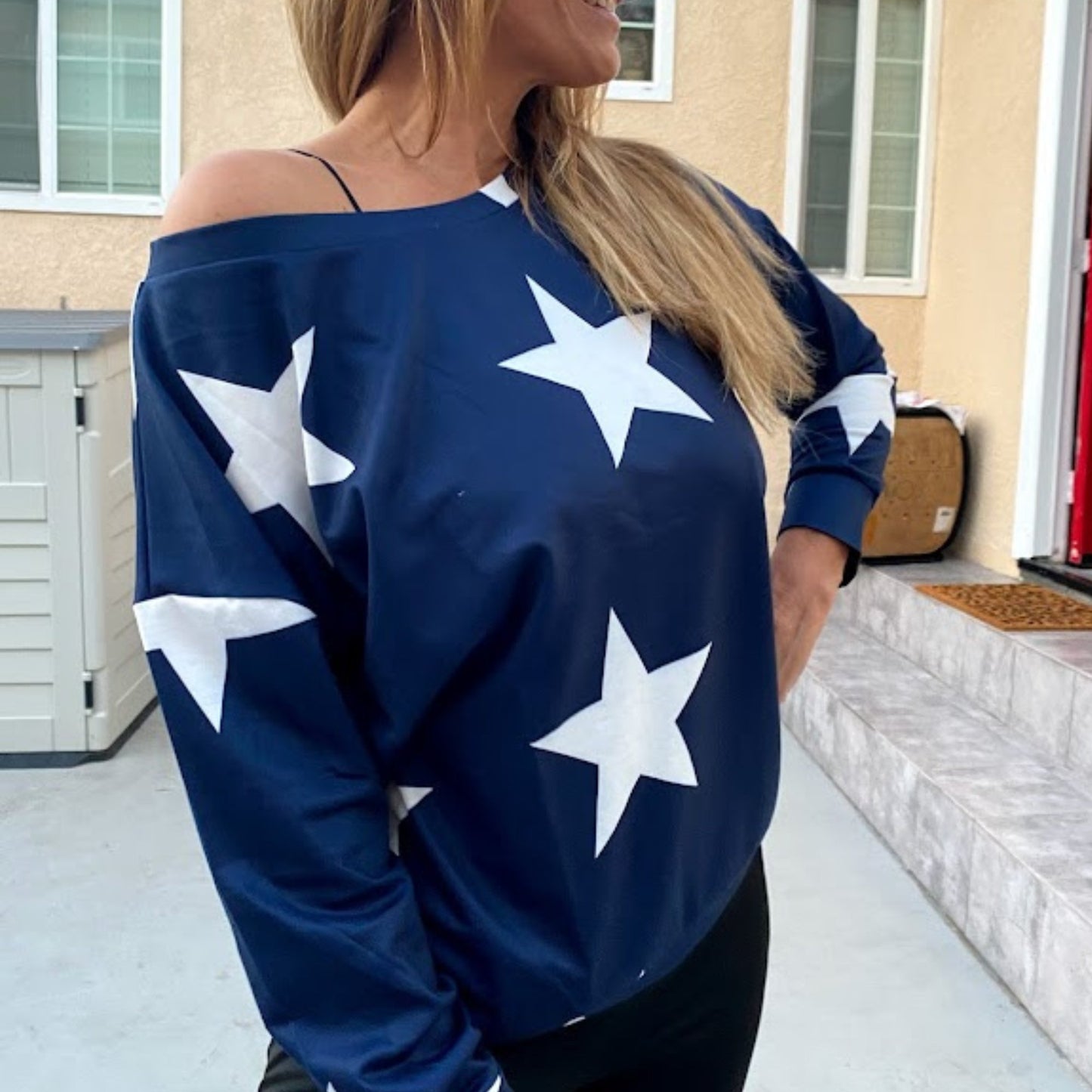 American Star Off Shoulder Sweater - BeExtra! Apparel & More