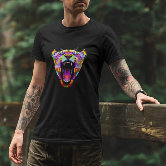 Angry Lion Short-Sleeve Unisex T-Shirt - BeExtra! Apparel & More