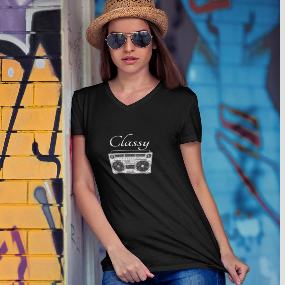 Be Extra! Classy Short Sleeve V-Neck T-Shirt - BeExtra! Apparel & More