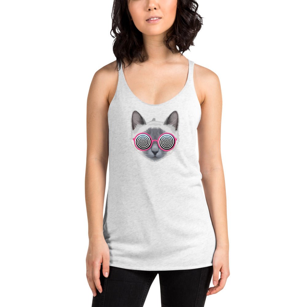Be Extra! Trippy Cat Women's Racerback Tank - BeExtra! Apparel & More
