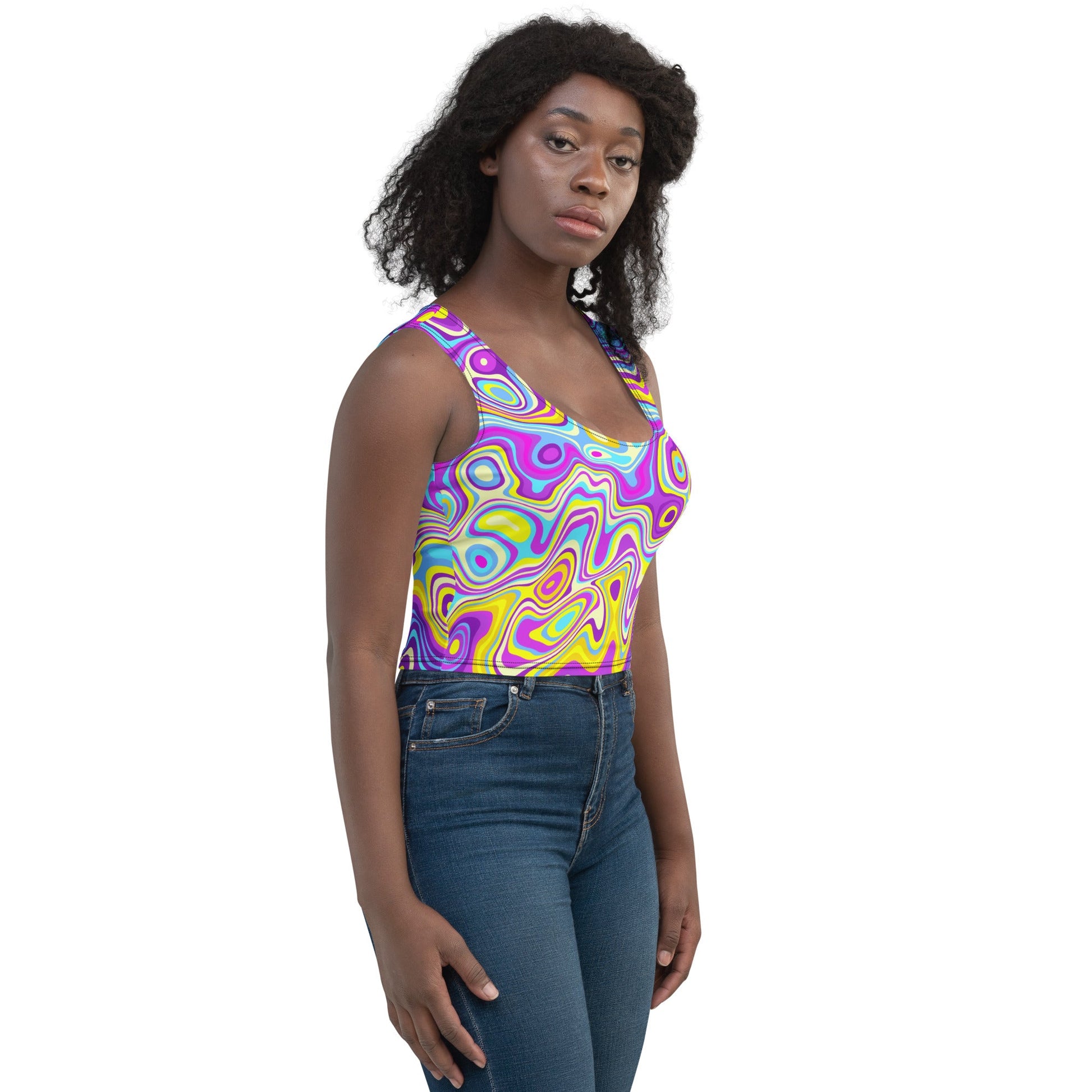 Be Extra! Trippy Glide Crop Top - BeExtra! Apparel & More