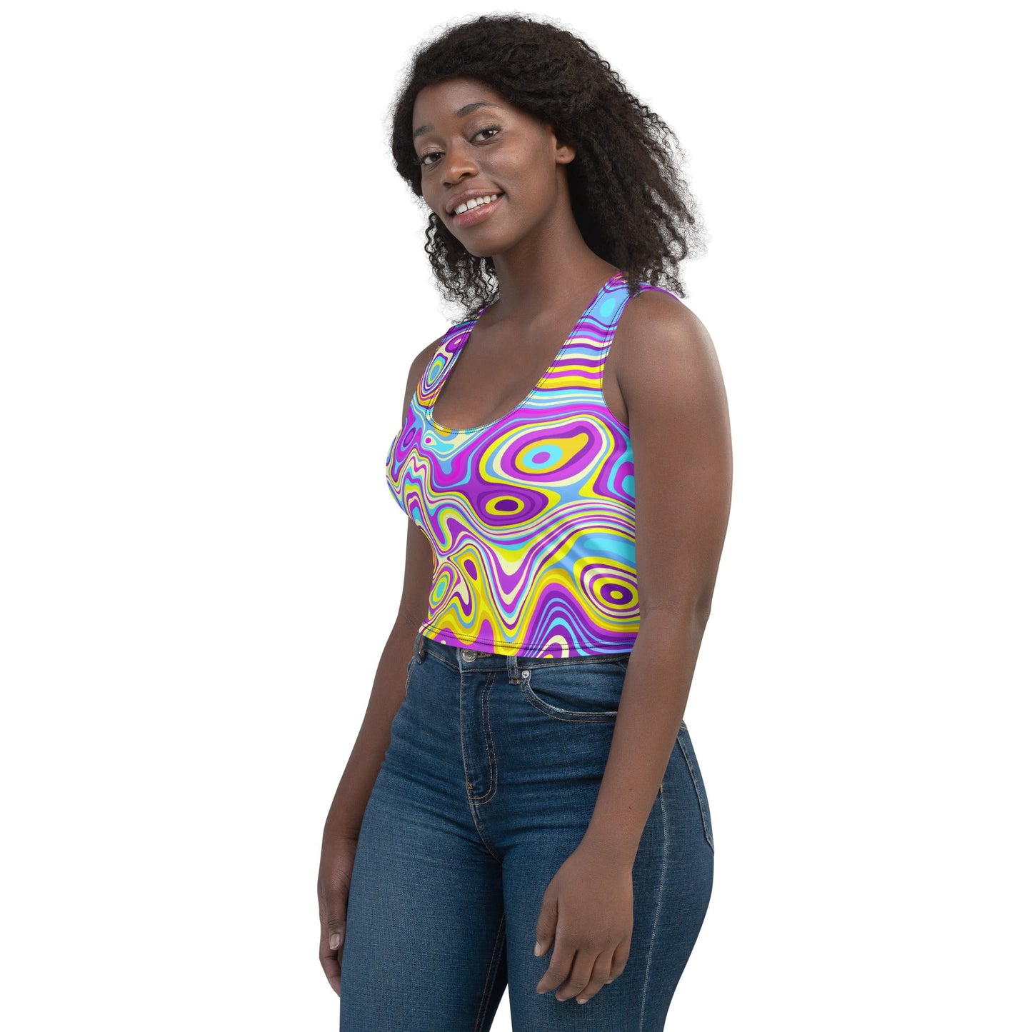 Be Extra! Trippy Glide Crop Top - BeExtra! Apparel & More