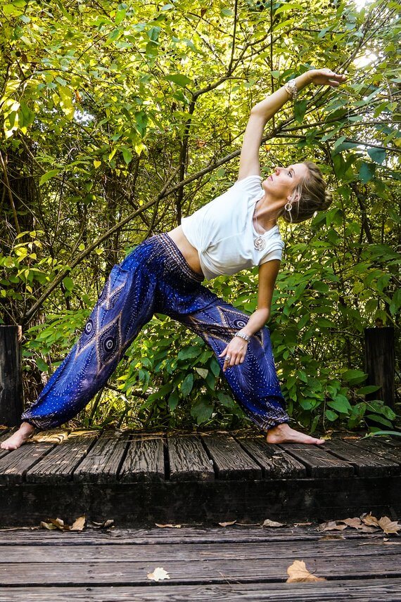 Blue Peacock Eye Women's Boho Pants - BeExtra! Apparel & More