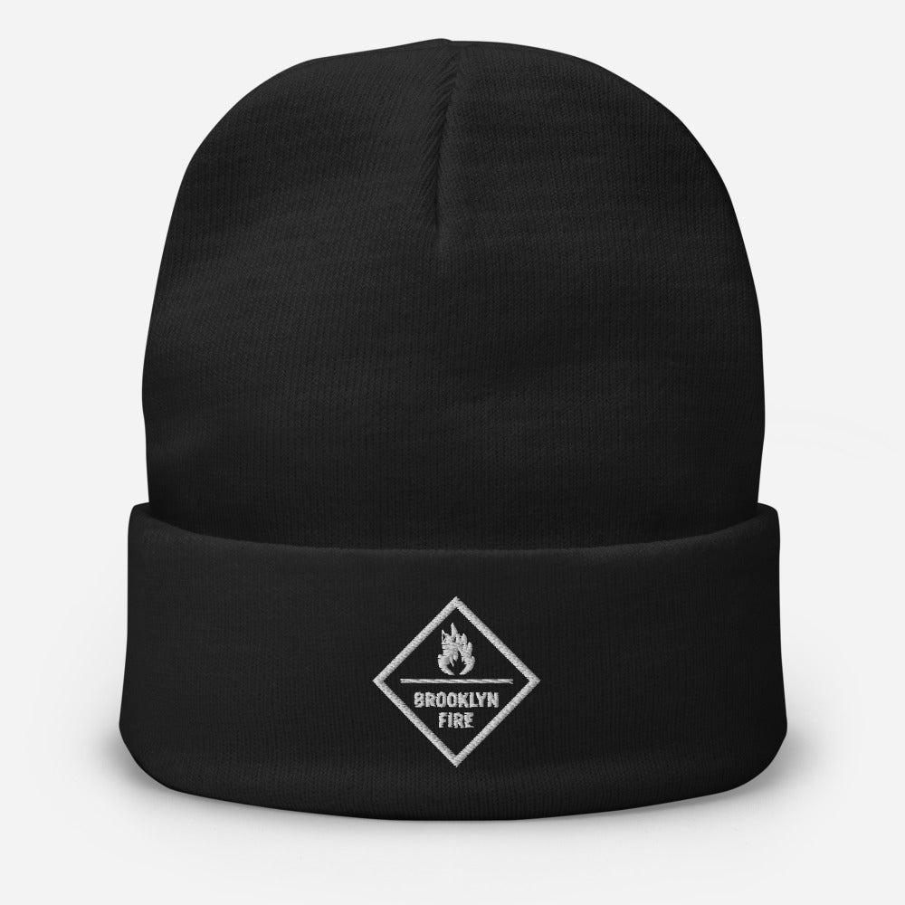 Brooklyn Fire Embroidered Beanie - BeExtra! Apparel & More