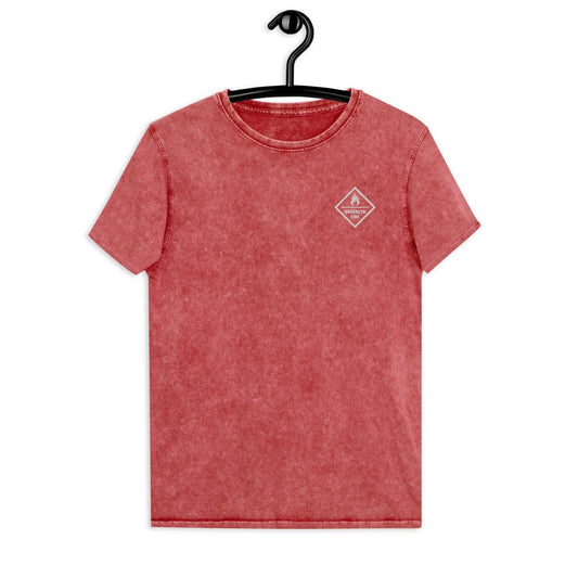 Brooklyn Fire Embroidered Denim T-Shirt - BeExtra! Apparel & More
