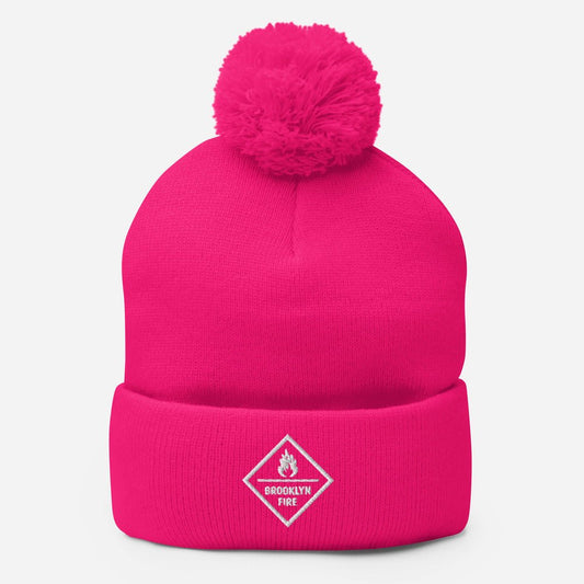 Brooklyn Fire Pom-Pom Beanie - BeExtra! Apparel & More