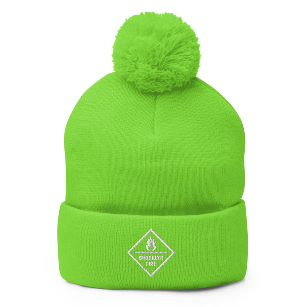 Brooklyn Fire Pom-Pom Beanie - BeExtra! Apparel & More