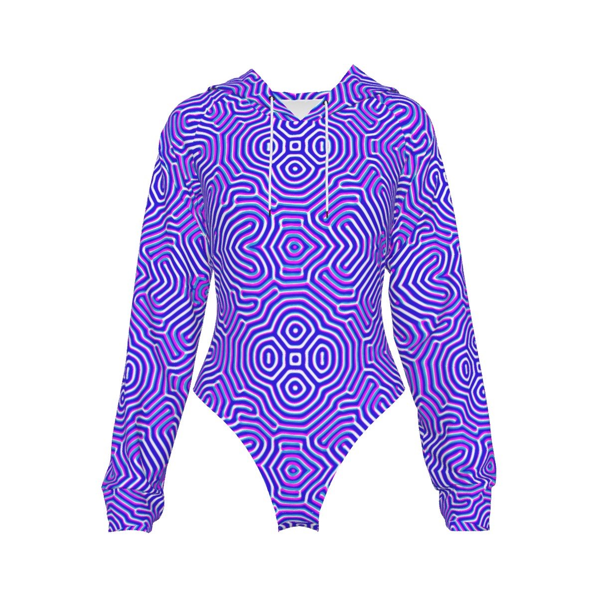 Carina Women's Raglan Sleeve Hooded Bodysuit - BeExtra! Apparel & More