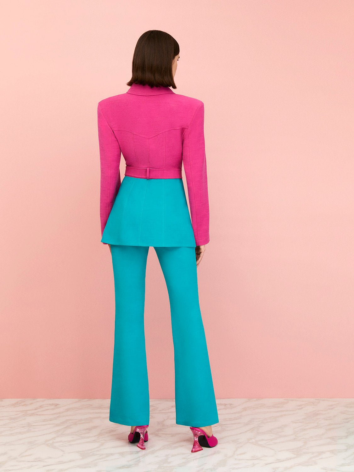 Color Block Double Breasted Jacket - BeExtra! Apparel & More