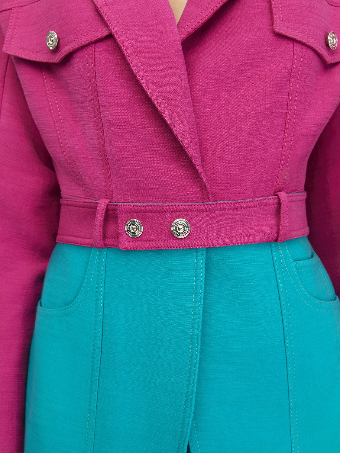 Color Block Double Breasted Jacket - BeExtra! Apparel & More