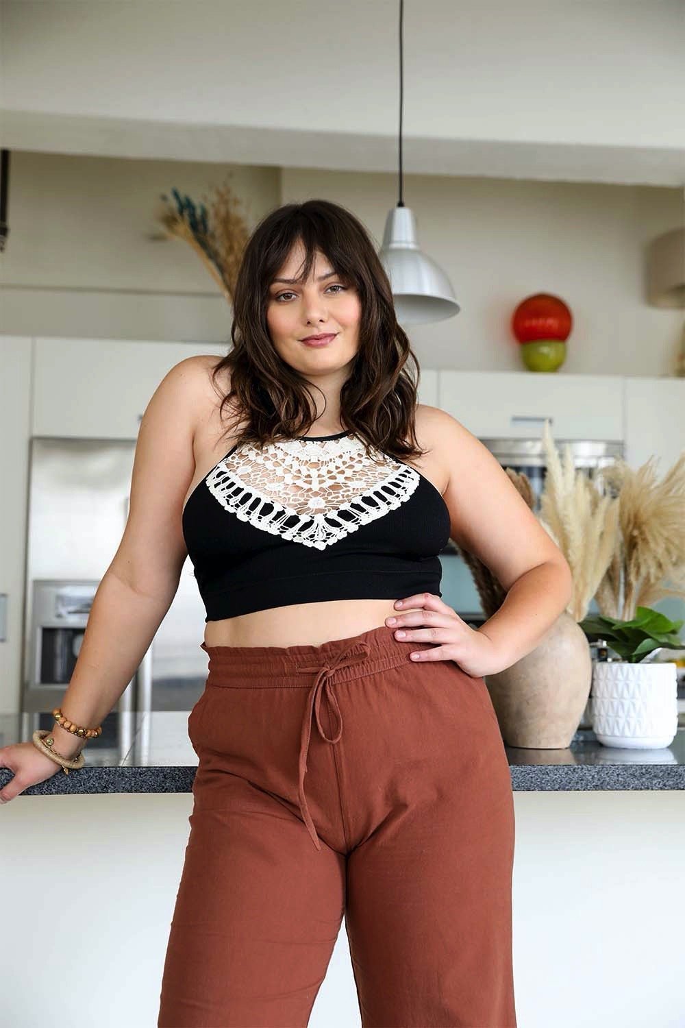 Crochet Lace High Neck Bralette - BeExtra! Apparel & More