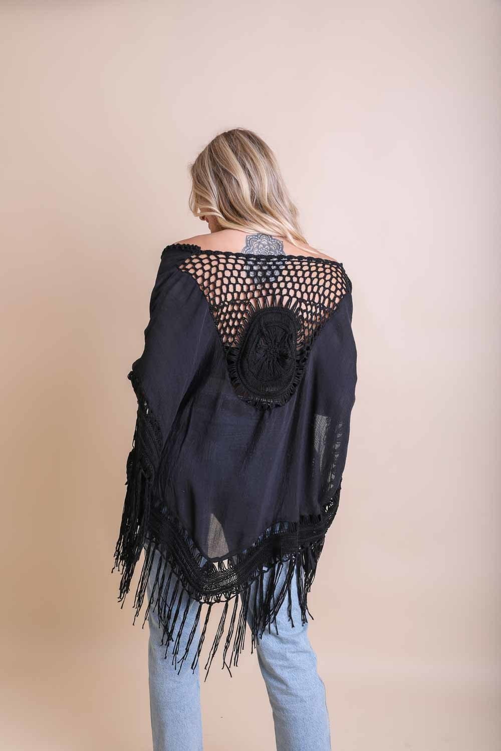 Crochet Medallion Tassel Kimono - BeExtra! Apparel & More