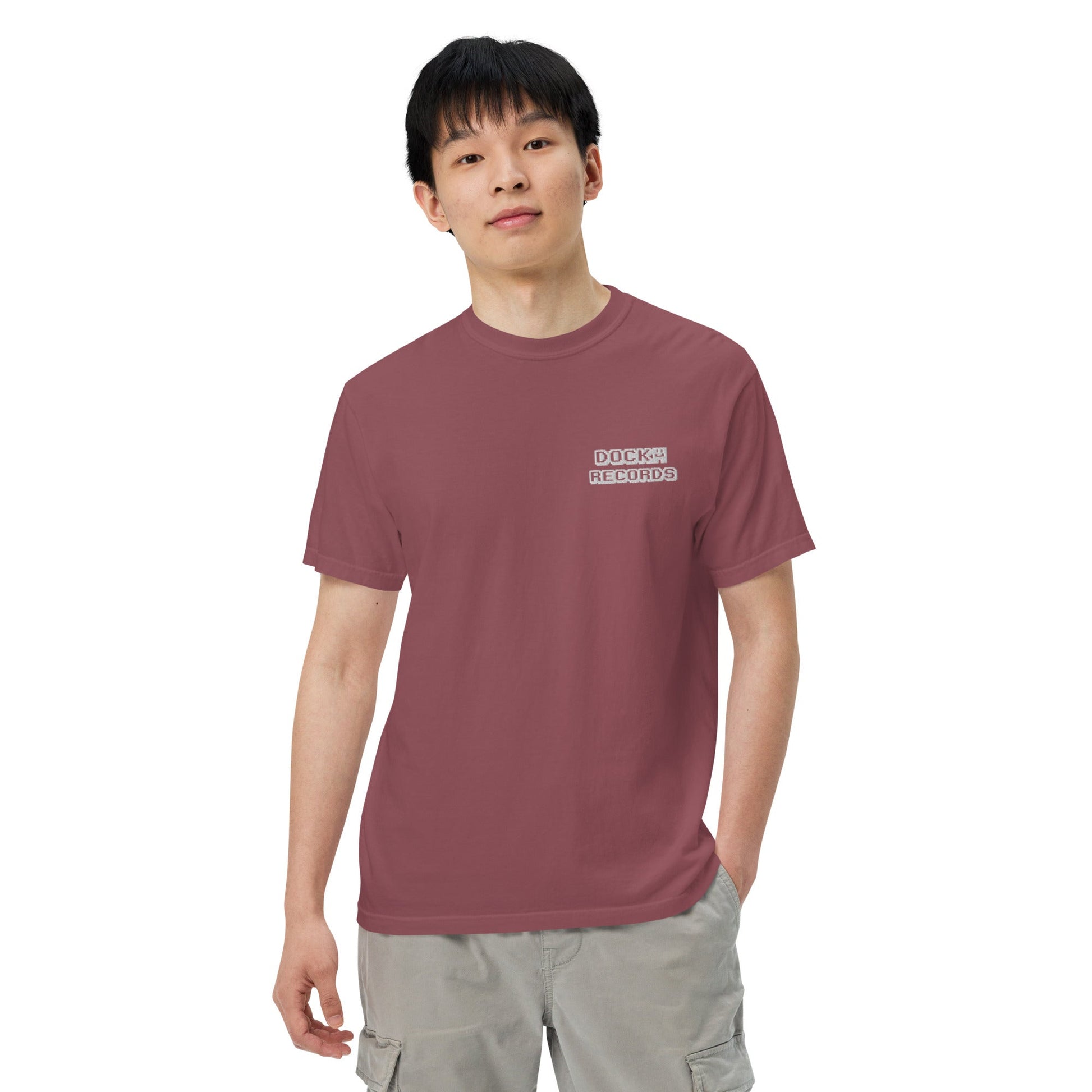 Docka Records Unisex Garment-dyed Heavyweight Embroidered T-shirt - BeExtra! Apparel & More