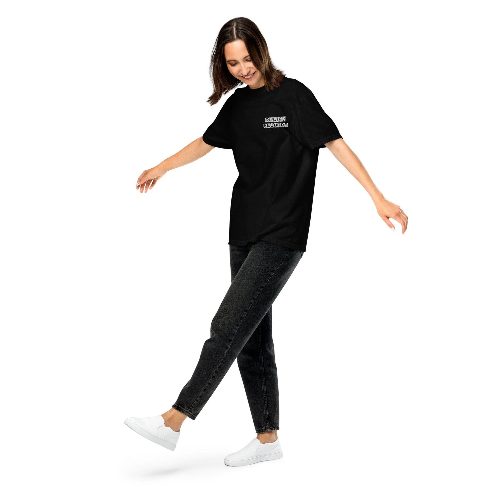 Docka Records Unisex Garment-dyed Heavyweight Embroidered T-shirt - BeExtra! Apparel & More