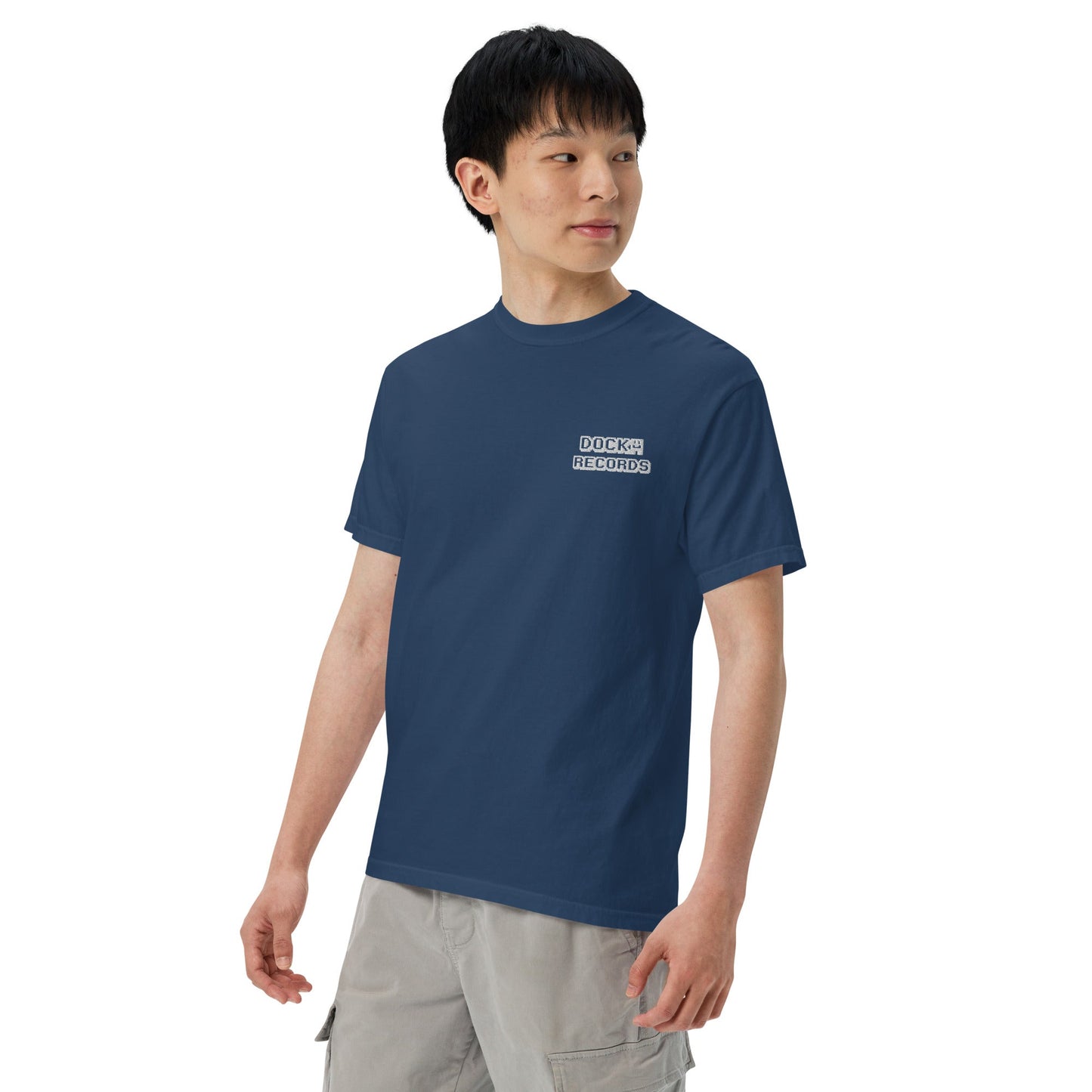 Docka Records Unisex Garment-dyed Heavyweight Embroidered T-shirt - BeExtra! Apparel & More