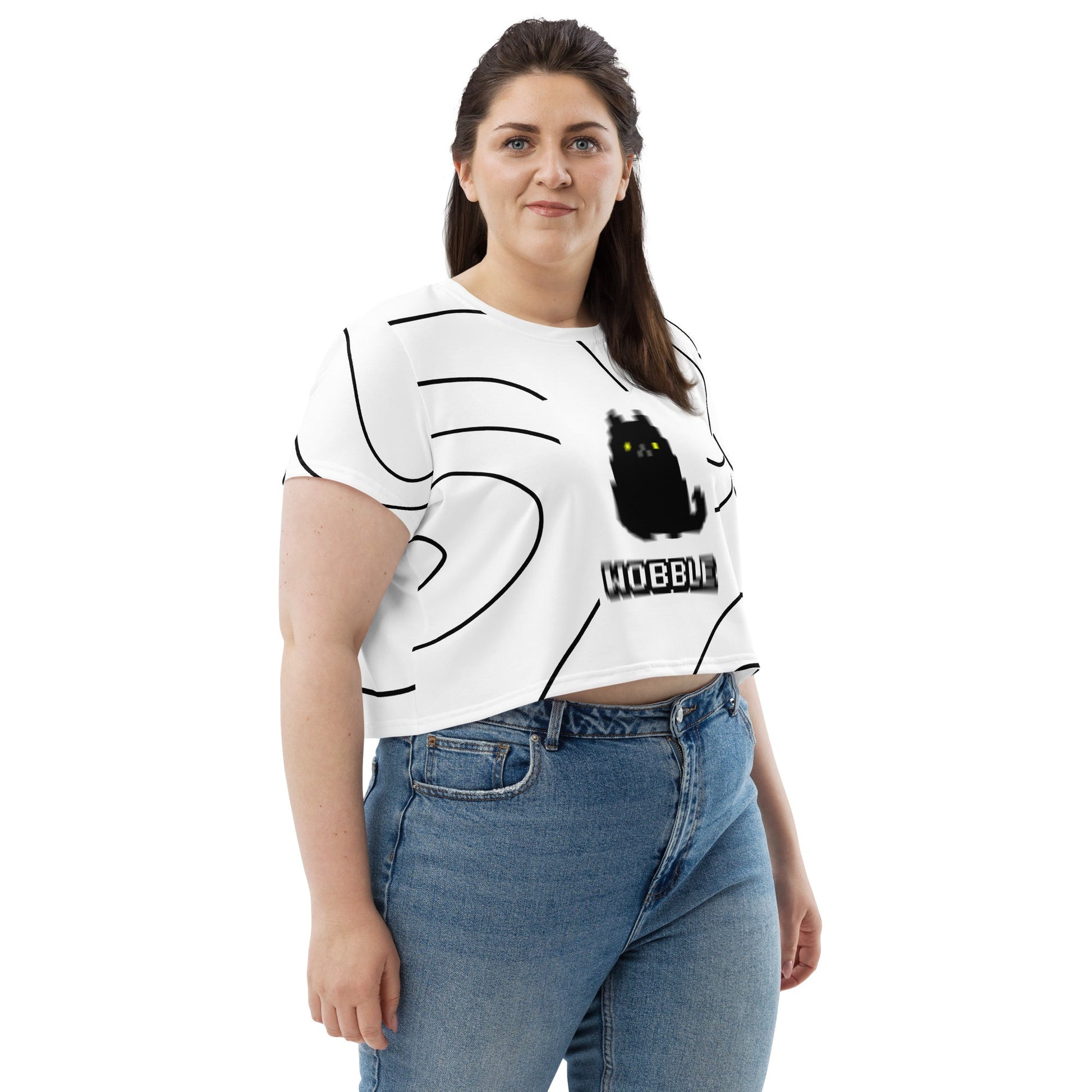 Docka Records Wobble Women's Crop Tee - BeExtra! Apparel & More