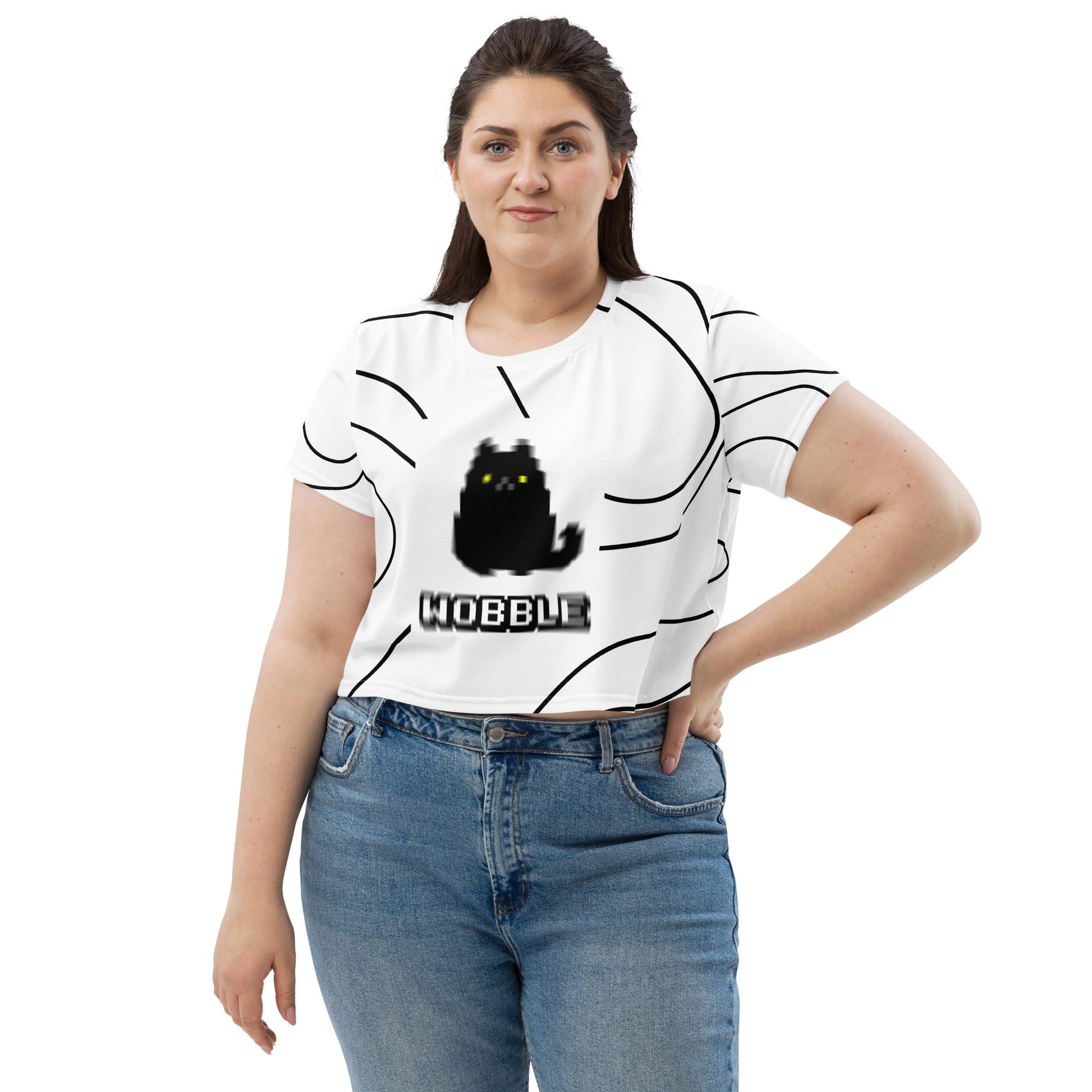 Docka Records Wobble Women's Crop Tee - BeExtra! Apparel & More