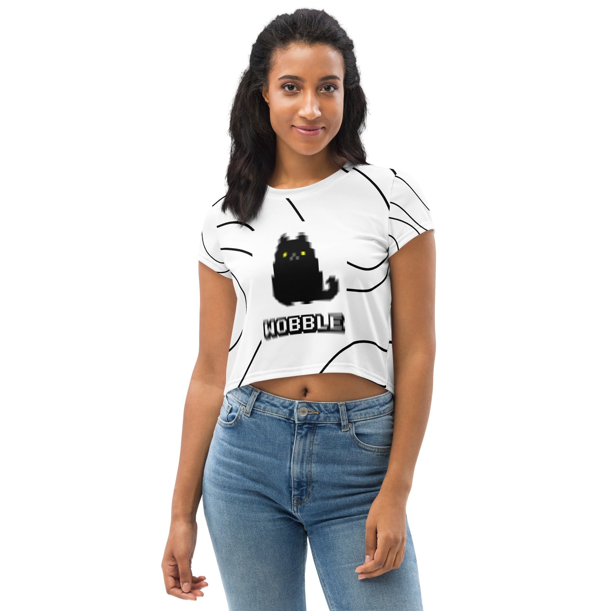 Docka Records Wobble Women's Crop Tee - BeExtra! Apparel & More