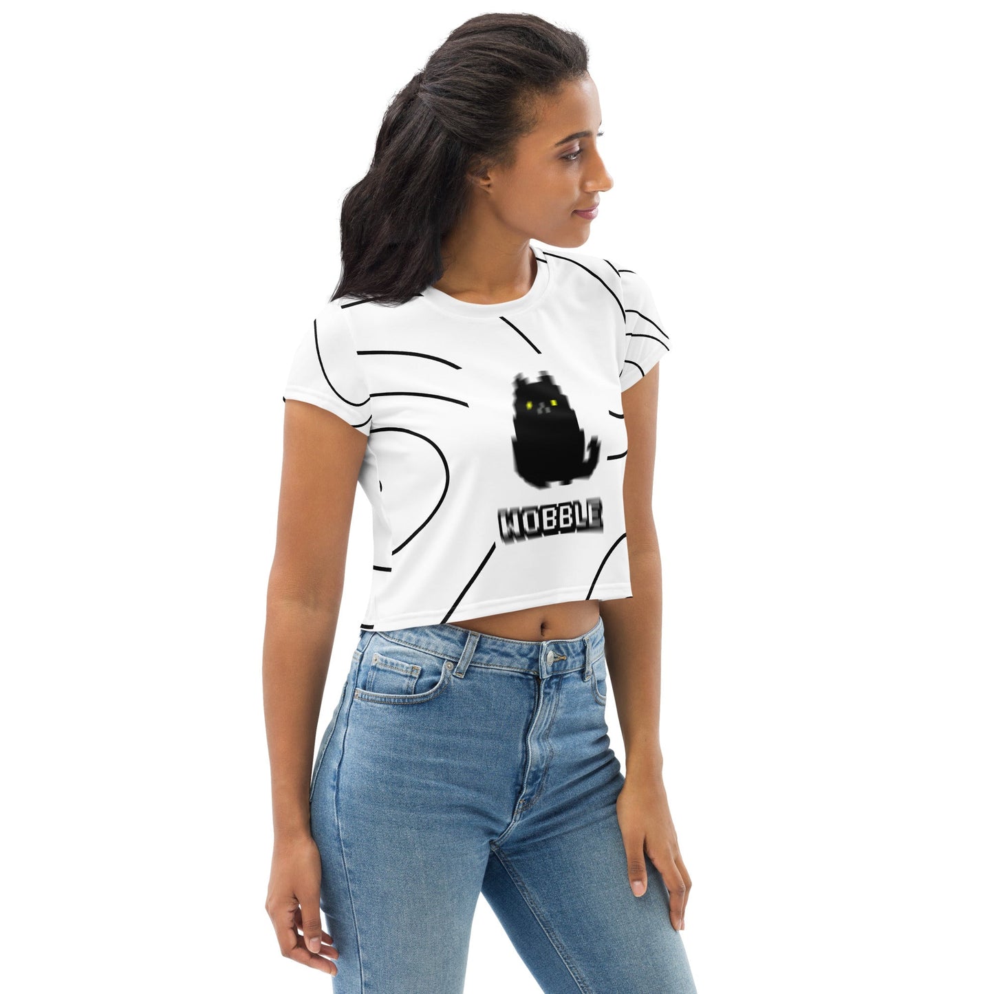 Docka Records Wobble Women's Crop Tee - BeExtra! Apparel & More