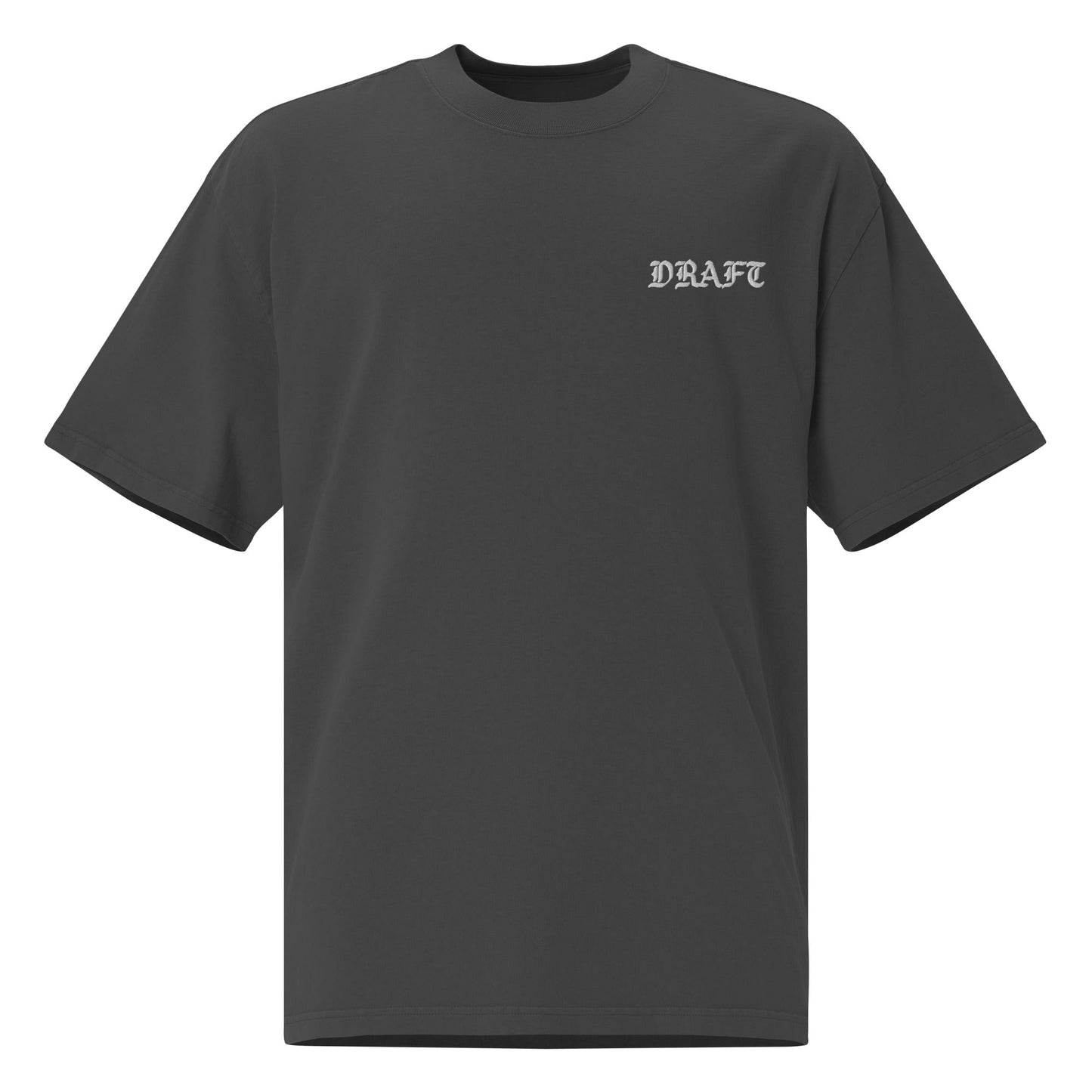 Draft Label Oversized Faded Embroidered T-shirt - BeExtra! Apparel & More