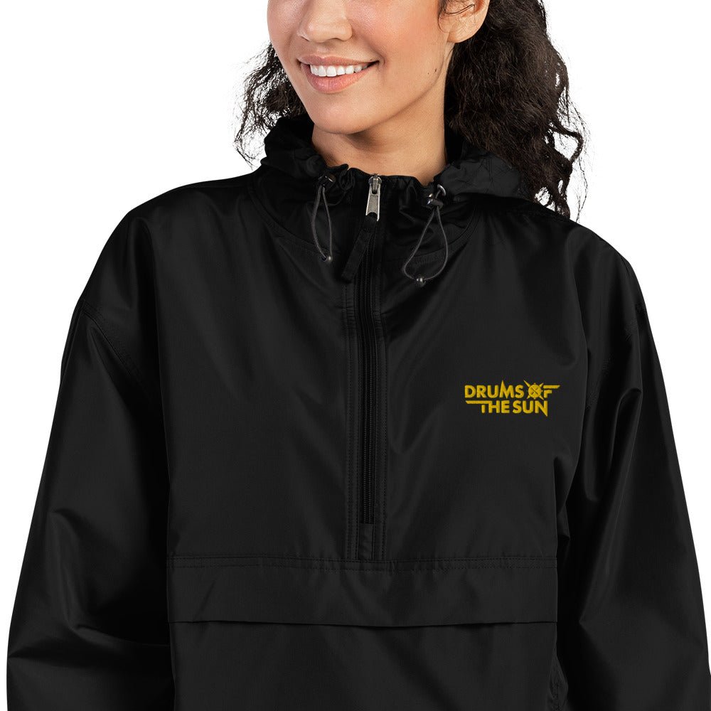 Drums of the Sun Embroidered Champion Packable Jacket - BeExtra! Apparel & More