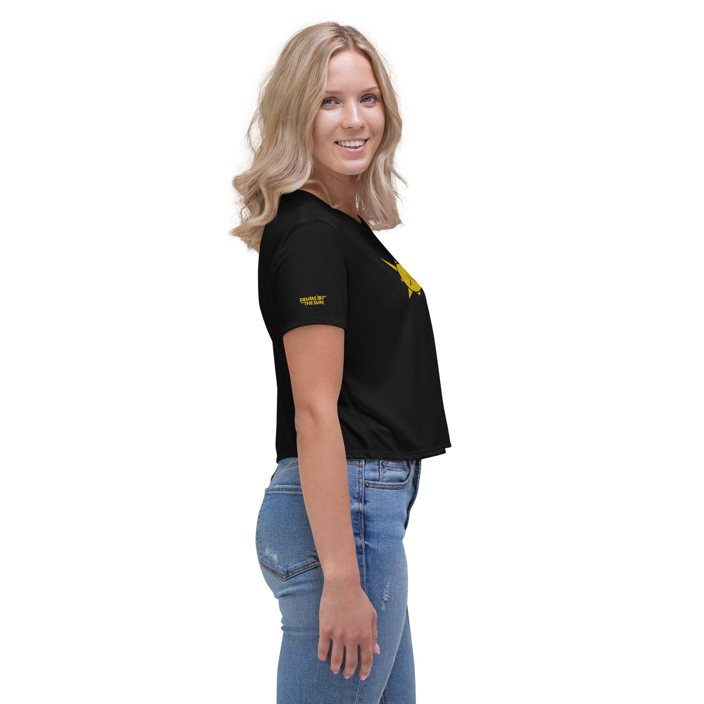 Drums of the Sun Embroidered Crop Tee - BeExtra! Apparel & More