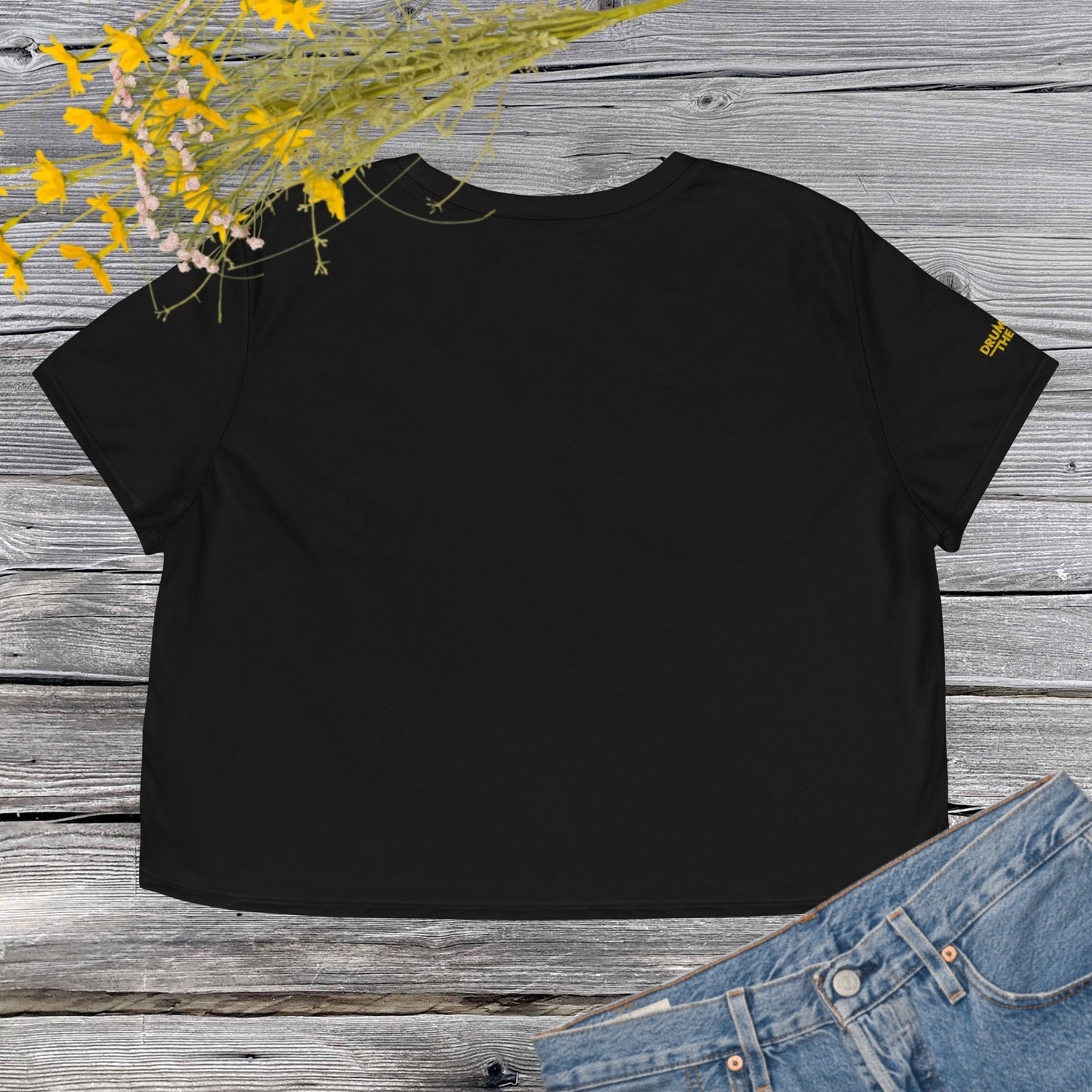 Drums of the Sun Embroidered Crop Tee - BeExtra! Apparel & More