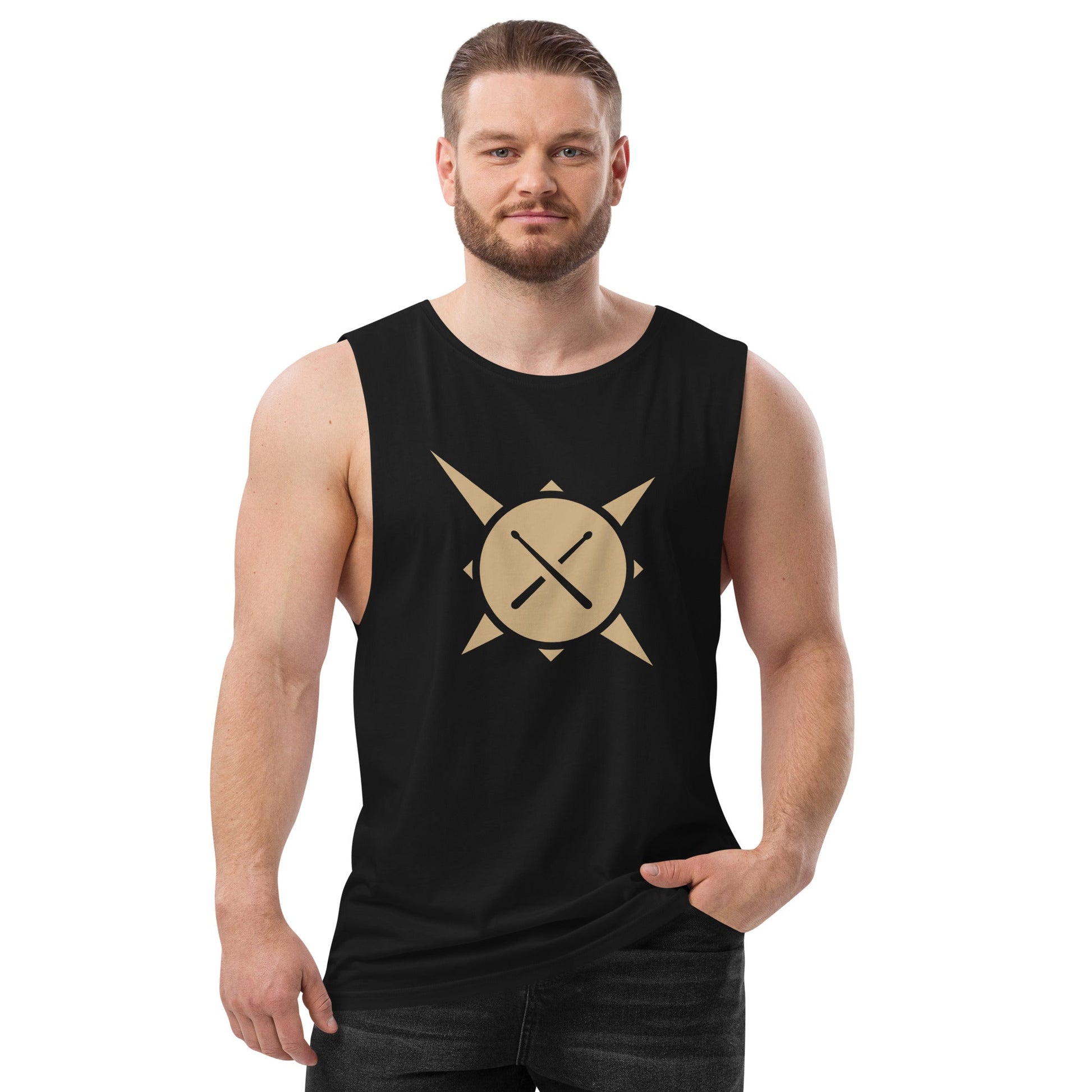 Drums of the Sun Men’s drop arm tank top - BeExtra! Apparel & More