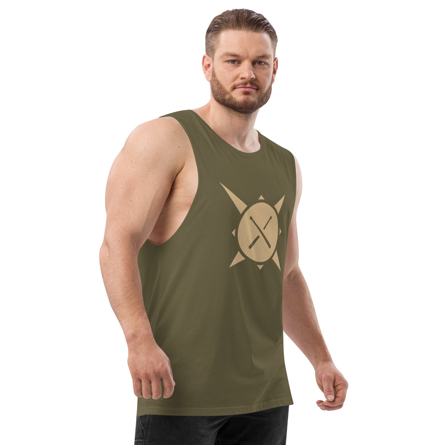 Drums of the Sun Men’s drop arm tank top - BeExtra! Apparel & More